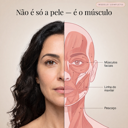 Não é só a pele — é o músculo: microcorrente do modelo Completo LumiLift™